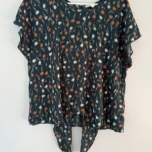 Sienna Sky Dark Green Floral Blouse